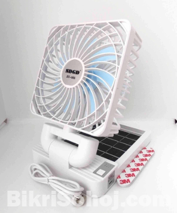 Rechargeable and soler charging fan